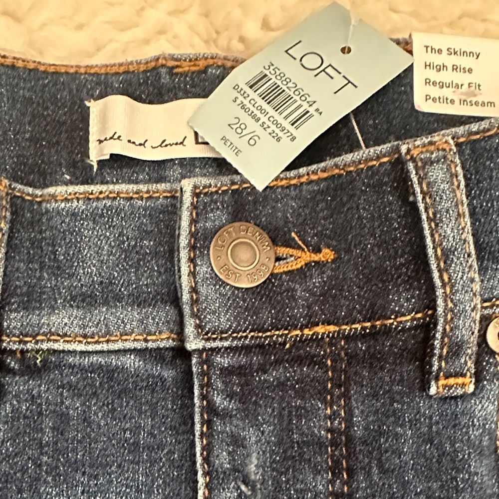 LOFT Dark Blue Skinny Jeans